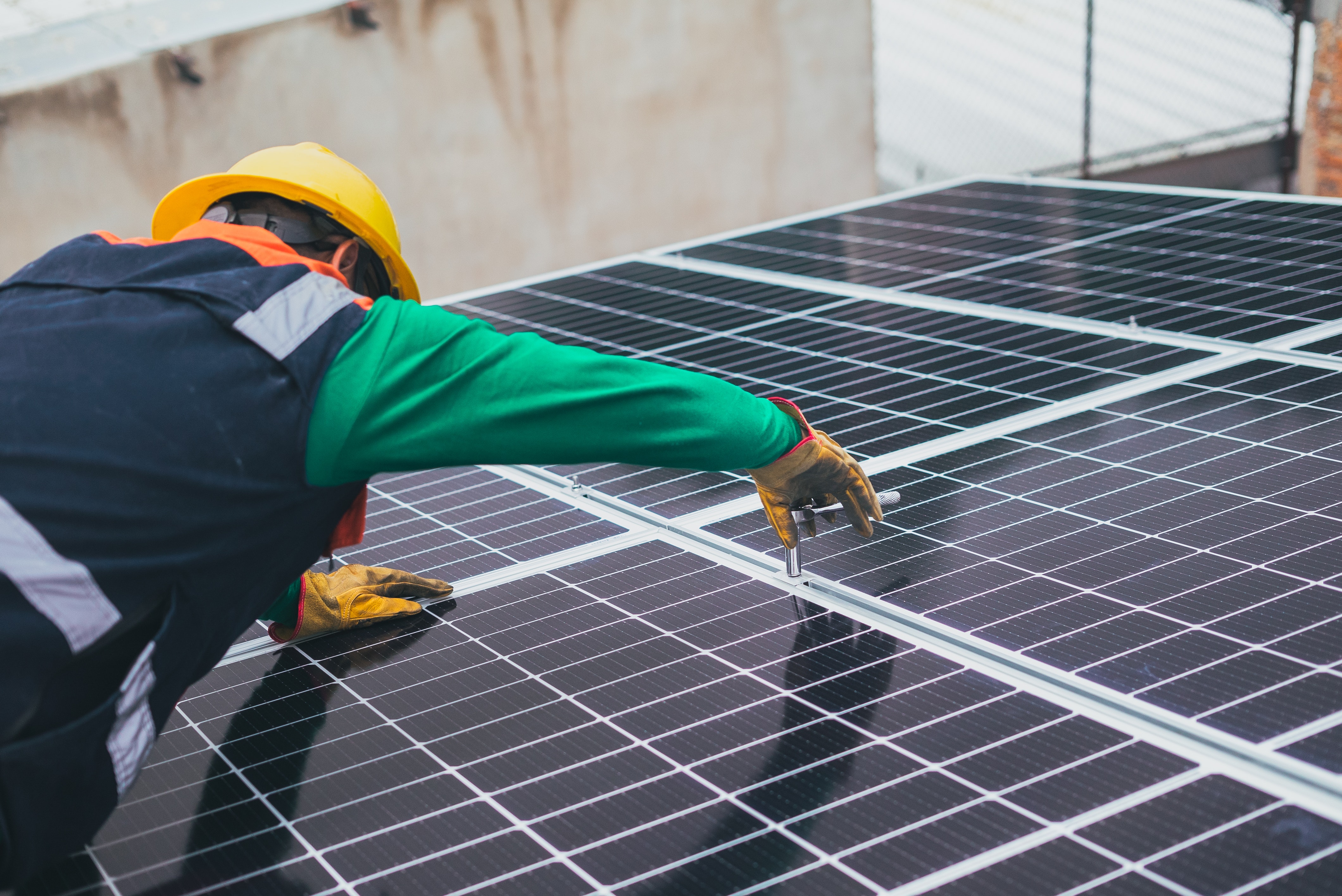 Installation de panneaux solaires